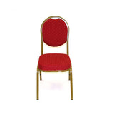 Gold Satin Rosette Spandex Stretch Banquet Chair Cover, Fitted Slip On Chair Cover