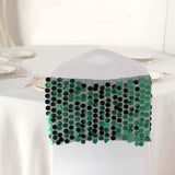 5 Pack | Hunter Emerald Green Big Payette Sequin Round Chair Sashes