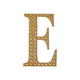 6 inch Gold Decorative Rhinestone Alphabet Letter Stickers DIY Crafts - E#whtbkgd