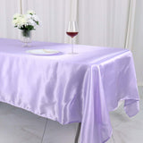 60"x102" Lavender Lilac Smooth Satin Rectangular Tablecloth