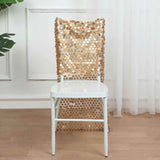 Matte Champagne Big Payette Sequin Chiavari Chair Slipcover