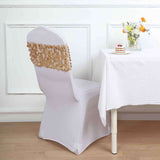 5 Pack | Matte Champagne Big Payette Sequin Round Chair Sashes