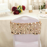 5 pack | Gold | Big Payette Sequin Round Chair Sashes