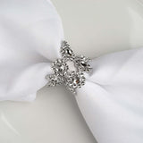 4 inch x 10 Yards Silver Fleur Diamond Rhinestone Ribbon Wrap Roll, DIY Craft Ribbon