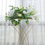 7ft Tall Gold Metal Wired Mermaid Tail Flower Frame Stand, Floral Display Wedding Pedestal