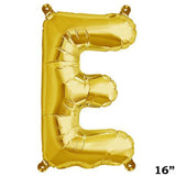 16" Shiny Metallic Gold Mylar Foil Alphabet Letter & Number Balloons