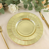 25 Pack | Gold Sunray 8inch Dessert Appetizer Paper Plates, Disposable Party Plates