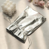 10 Pack | Metallic Silver Lame Polyester 5inch x 7inch Party Favor Gift Bags