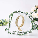 8inch Gold Decorative Rhinestone Alphabet Letter Stickers DIY Crafts - Q