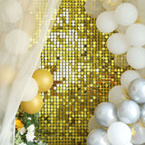 10sq.ft Shiny Gold Round Sequin Shimmer Wall Party Photo Backdrop