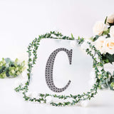 8 inch Black Decorative Rhinestone Alphabet Letter Stickers DIY Crafts - C