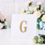 4inch Gold Decorative Rhinestone Alphabet Letter Stickers DIY Crafts - G