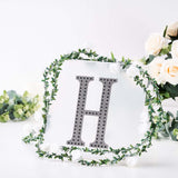 8 inch Black Decorative Rhinestone Alphabet Letter Stickers DIY Crafts - H