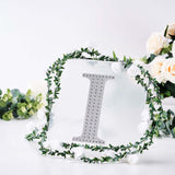 8 Inch Silver Decorative Rhinestone Alphabet Letter Stickers DIY Crafts - I