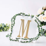 8inch Gold Decorative Rhinestone Alphabet Letter Stickers DIY Crafts - M