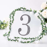 8 inch Black Decorative Rhinestone Number Stickers DIY Crafts - 3