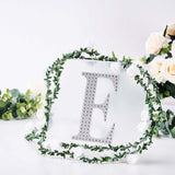 8 Inch Silver Decorative Rhinestone Alphabet Letter Stickers DIY Crafts - E