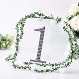 8 inch Black Decorative Rhinestone Number Stickers DIY Crafts - 1