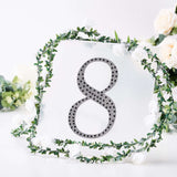 8 inch Black Decorative Rhinestone Number Stickers DIY Crafts - 8