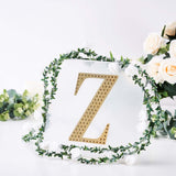 8inch Gold Decorative Rhinestone Alphabet Letter Stickers DIY Crafts - Z