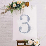 8 Inch Silver Decorative Rhinestone Number Stickers DIY Crafts - 3