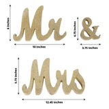 Gold Glittered Wooden Mr & Mrs Wedding Table Display Signs