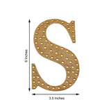 6 inch Gold Decorative Rhinestone Alphabet Letter Stickers DIY Crafts - S