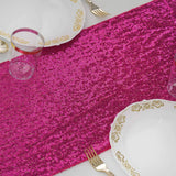 12"x108" Fuchsia Premium Sequin Table Runners