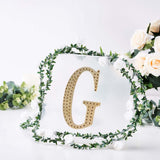 8inch Gold Decorative Rhinestone Alphabet Letter Stickers DIY Crafts - G