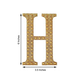 6 inch Gold Decorative Rhinestone Alphabet Letter Stickers DIY Crafts - H