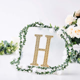 8inch Gold Decorative Rhinestone Alphabet Letter Stickers DIY Crafts - H