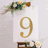 8inch Gold Decorative Rhinestone Number Stickers DIY Crafts - 9