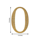 8 Inch | Gold Decorative Rhinestone Number Stickers DIY Crafts - 0