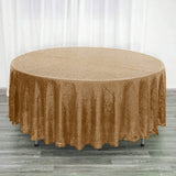 108" Gold Premium Sequin Round Tablecloth