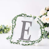 8 inch Black Decorative Rhinestone Alphabet Letter Stickers DIY Crafts - E