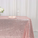 60"x126" Rose Gold Premium Sequin Rectangle Tablecloth