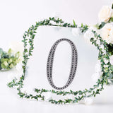 8 inch Black Decorative Rhinestone Number Stickers DIY Crafts - 0