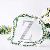 8 Inch Silver Decorative Rhinestone Alphabet Letter Stickers DIY Crafts - Z