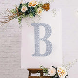 8 Inch Silver Decorative Rhinestone Alphabet Letter Stickers DIY Crafts - B