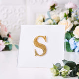 4inch Gold Decorative Rhinestone Alphabet Letter Stickers DIY Crafts - S