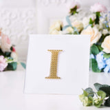 4inch Gold Decorative Rhinestone Alphabet Letter Stickers DIY Crafts - I