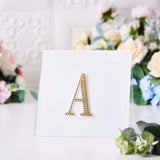 4inch Gold Decorative Rhinestone Alphabet Letter Stickers DIY Crafts - A