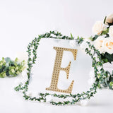 8inch Gold Decorative Rhinestone Alphabet Letter Stickers DIY Crafts - E