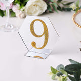 4inch Gold Decorative Rhinestone Number Stickers DIY Crafts - 9