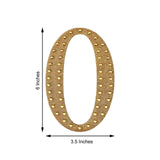 6inch Gold Decorative Rhinestone Alphabet Letter Stickers DIY Crafts - O