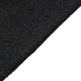 6ft Black Metallic Shimmer Tinsel Spandex Table Cover, Rectangular Fitted Tablecloth