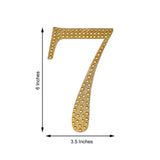 6inch Gold Decorative Rhinestone Number Stickers DIY Crafts - 7