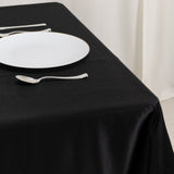 Black Seamless Lamour Satin Square Table Overlay- 54inch