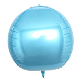 2 Pack | 18inch 4D Metallic Blue Sphere Mylar Foil Helium or Air Balloons#whtbkgd