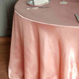 120" Dusty Rose Satin Round Tablecloth